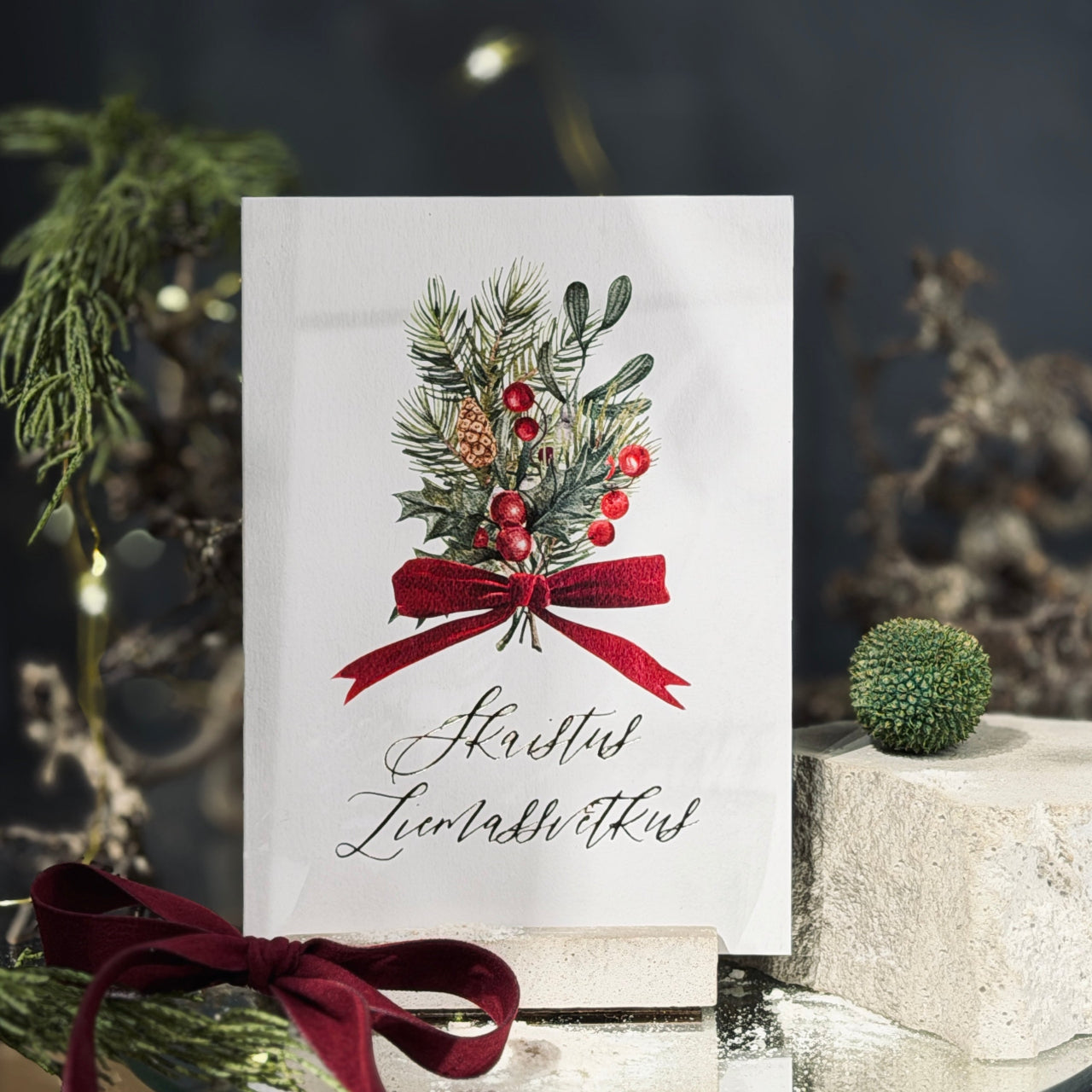 Ziemassvētku kartītes ZIEMASSVĒTKU PASAKA, atveramas kartītes