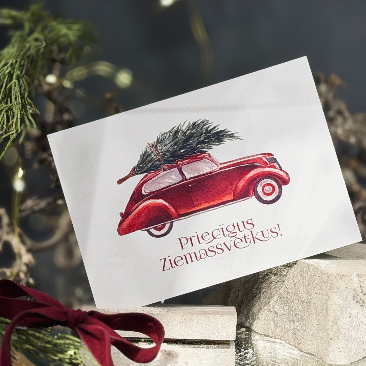 Ziemassvētku apsveikuma kartītes ZIEMASSVĒTKU PASAKA