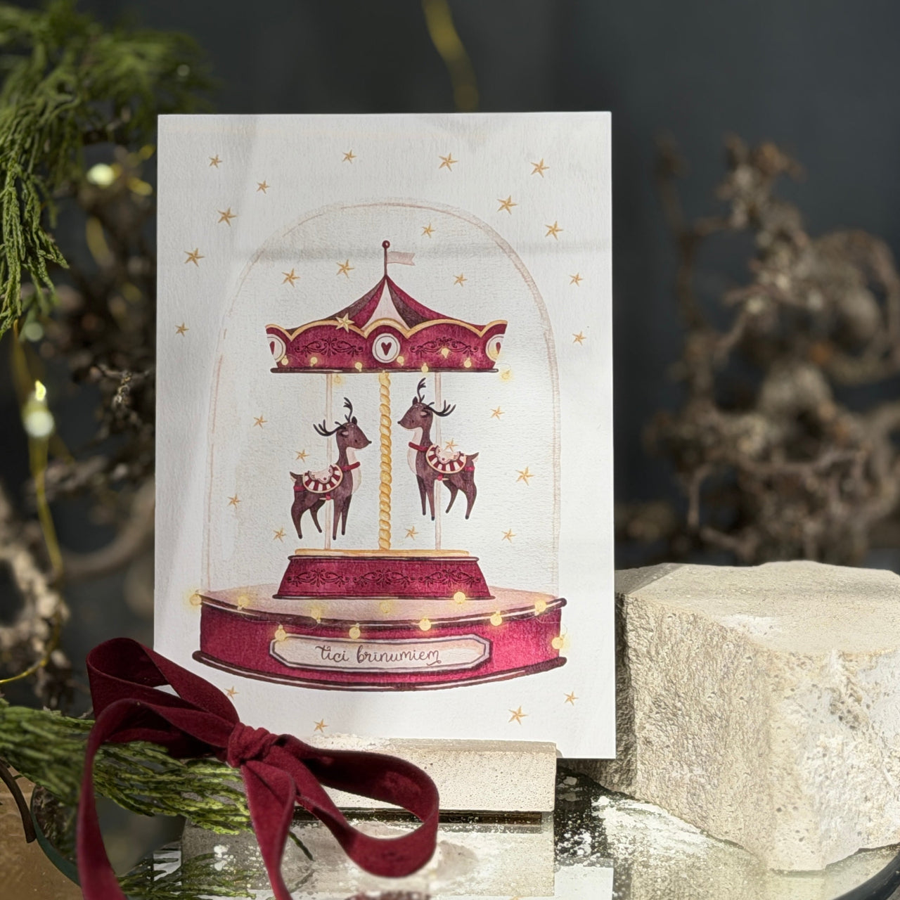 Ziemassvētku apsveikuma kartītes ZIEMASSVĒTKU PASAKA