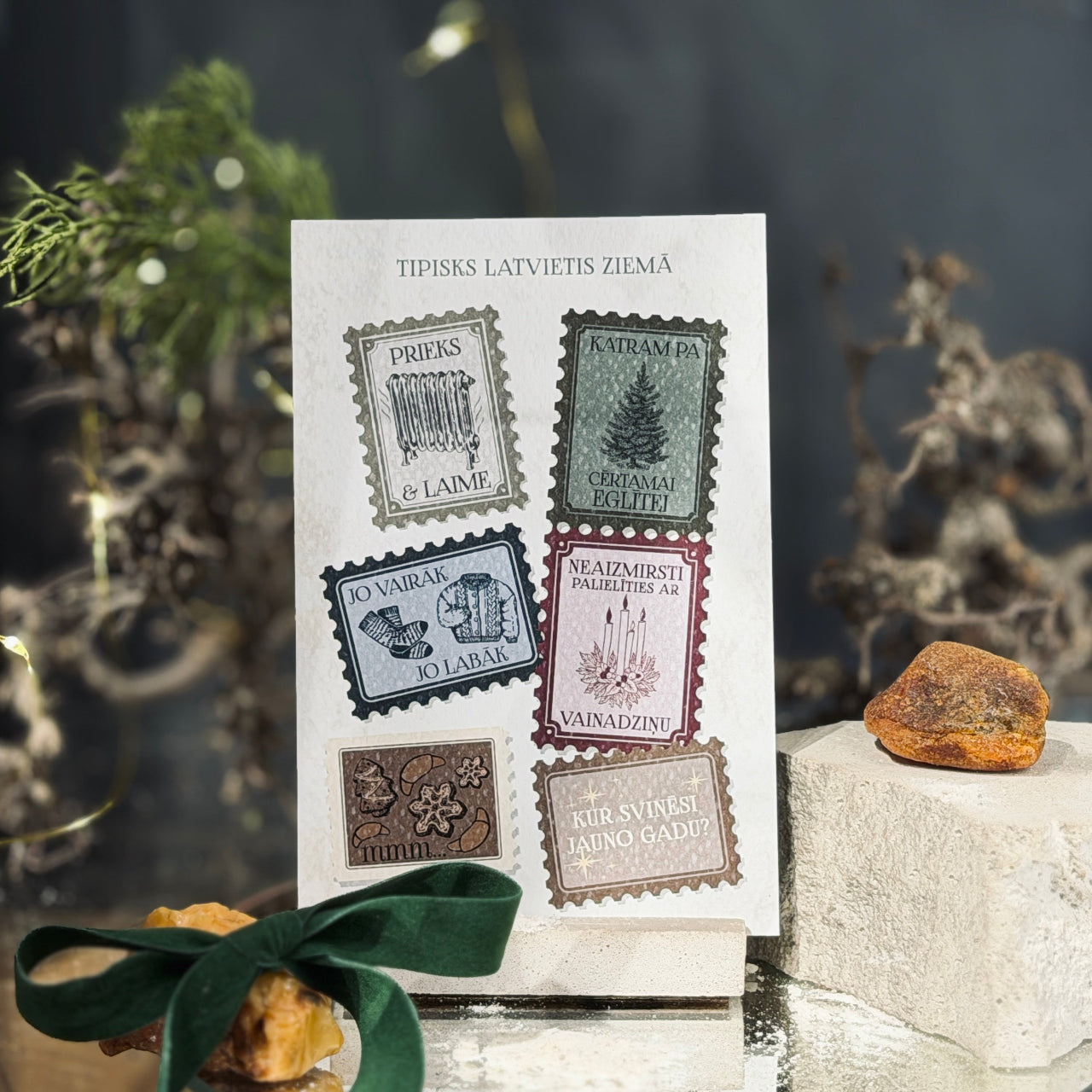 Ziemassvētku apsveikuma kartītes ZIEMASSVĒTKU PASAKA