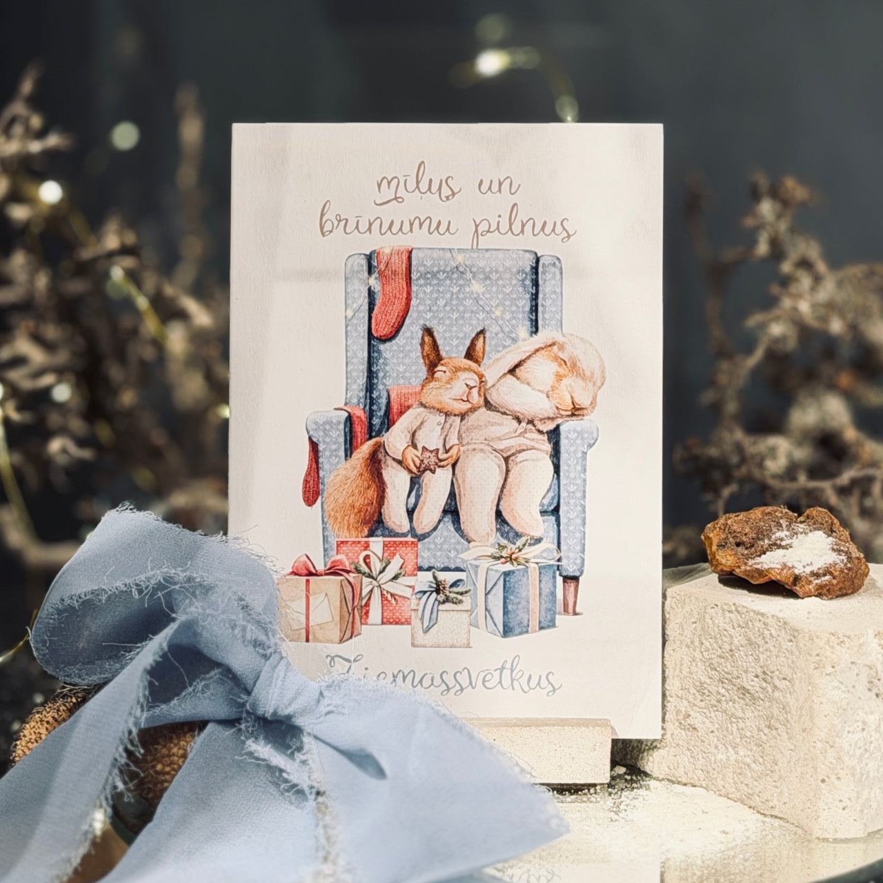 Ziemassvētku kartītes ZIEMASSVĒTKU PASAKA, atveramas kartītes