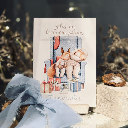 Ziemassvētku kartītes ZIEMASSVĒTKU PASAKA, atveramas kartītes