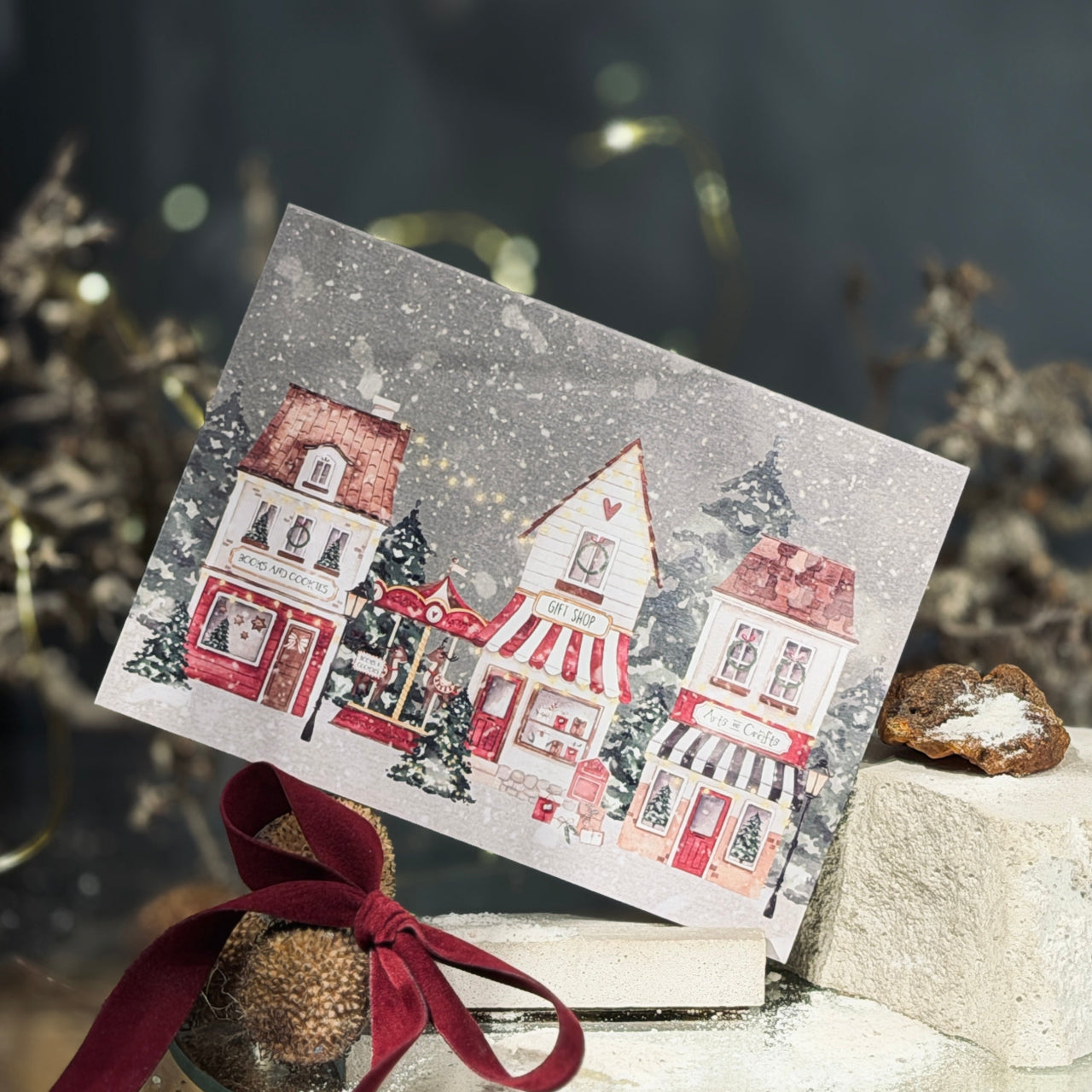 Ziemassvētku kartītes ZIEMASSVĒTKU PASAKA, atveramas kartītes