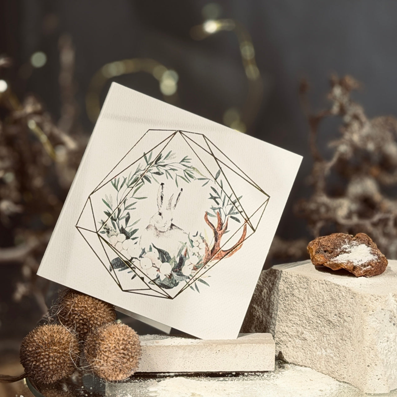 Apsveikuma kartītes ZIEMASSVĒTKI MEŽĀ