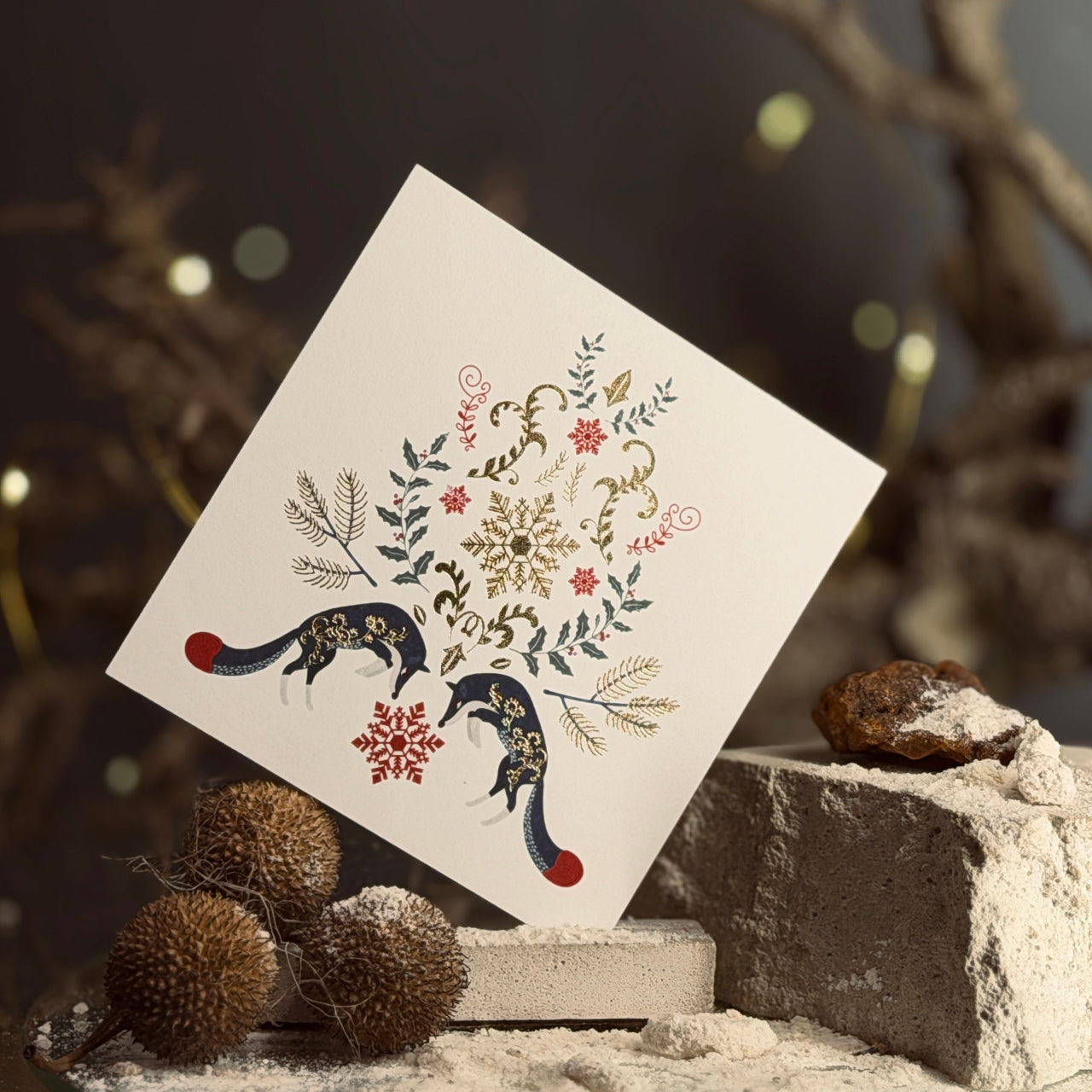 Apsveikuma kartītes ZIEMASSVĒTKI MEŽĀ