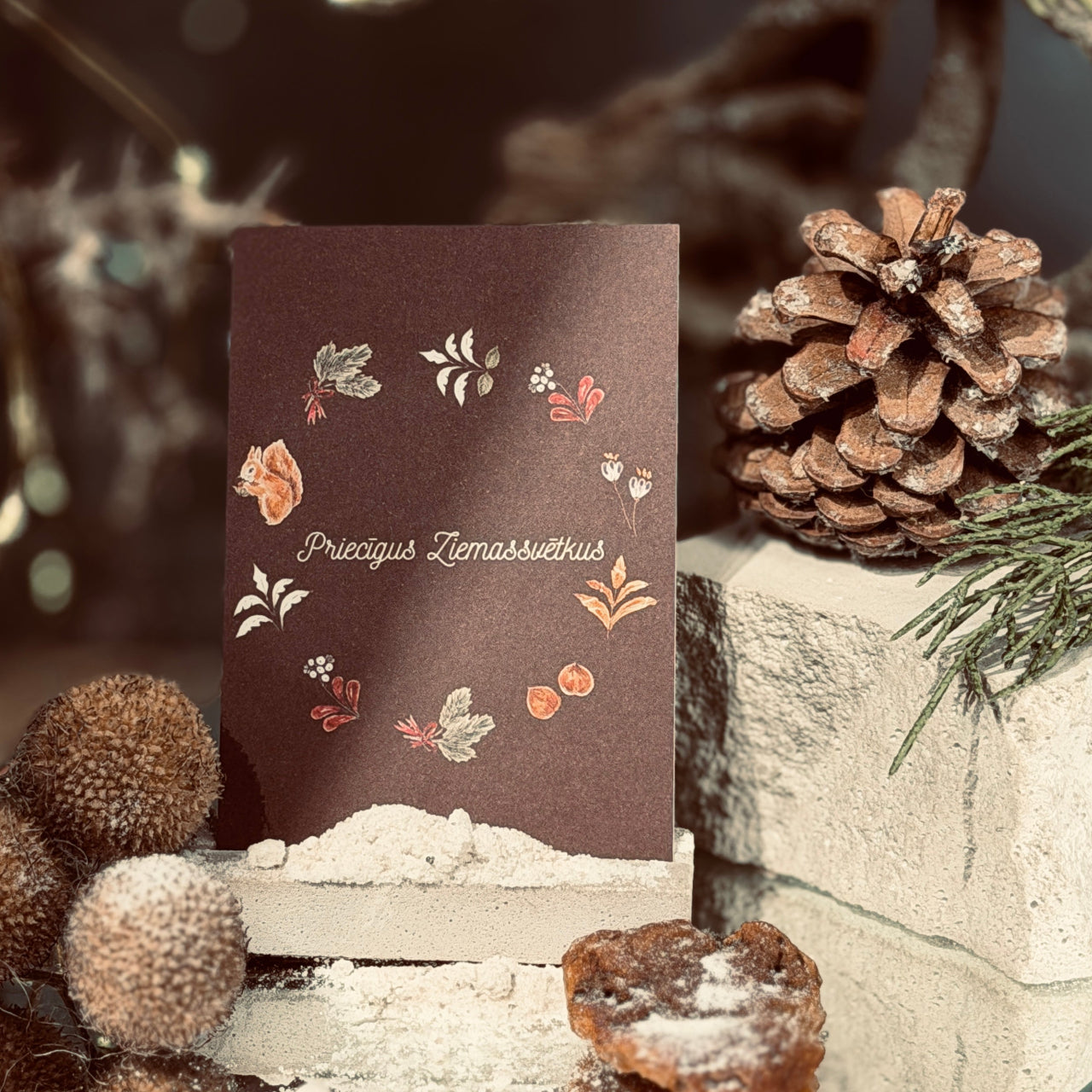 ZIEMAS mazās apsveikuma kartītes