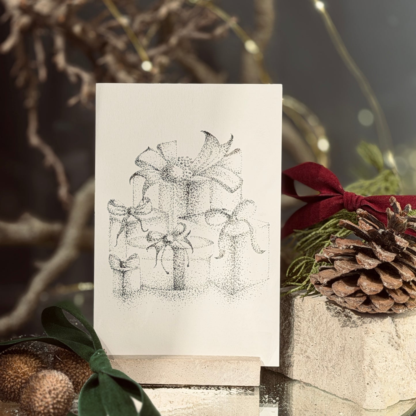 Ziemassvētku kartītes ZIEMASSVĒTKU PASAKA, atveramas kartītes