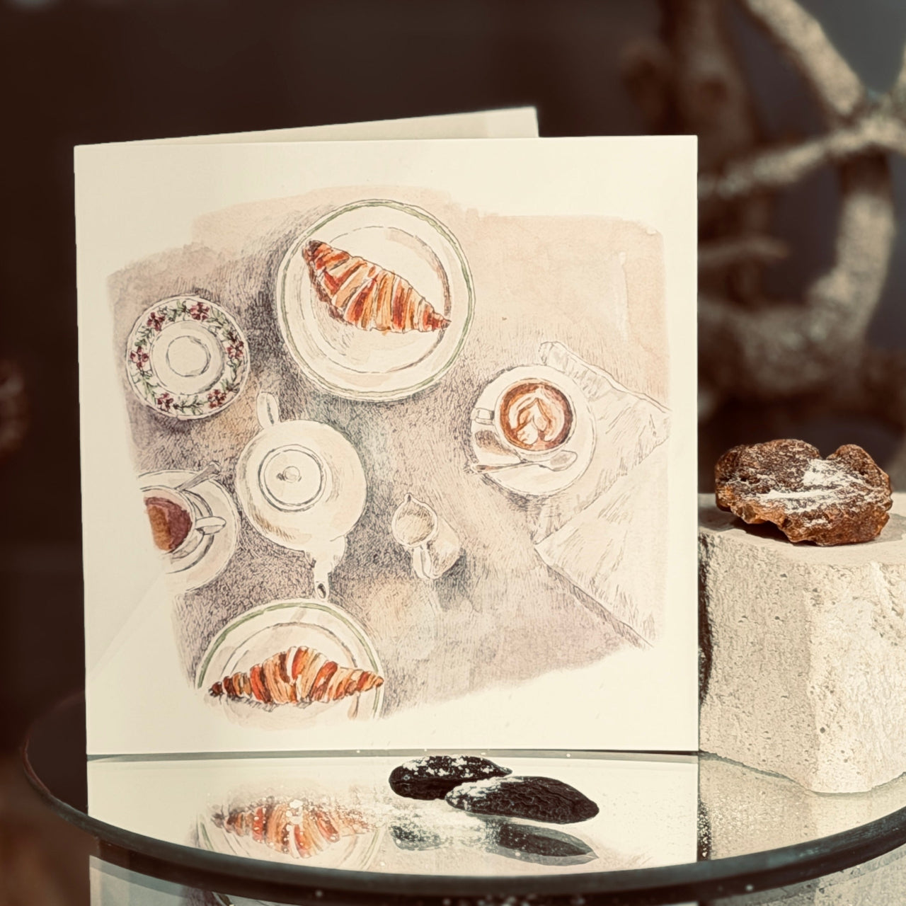 Apsveikuma kartīte DAUDZ LAIMES