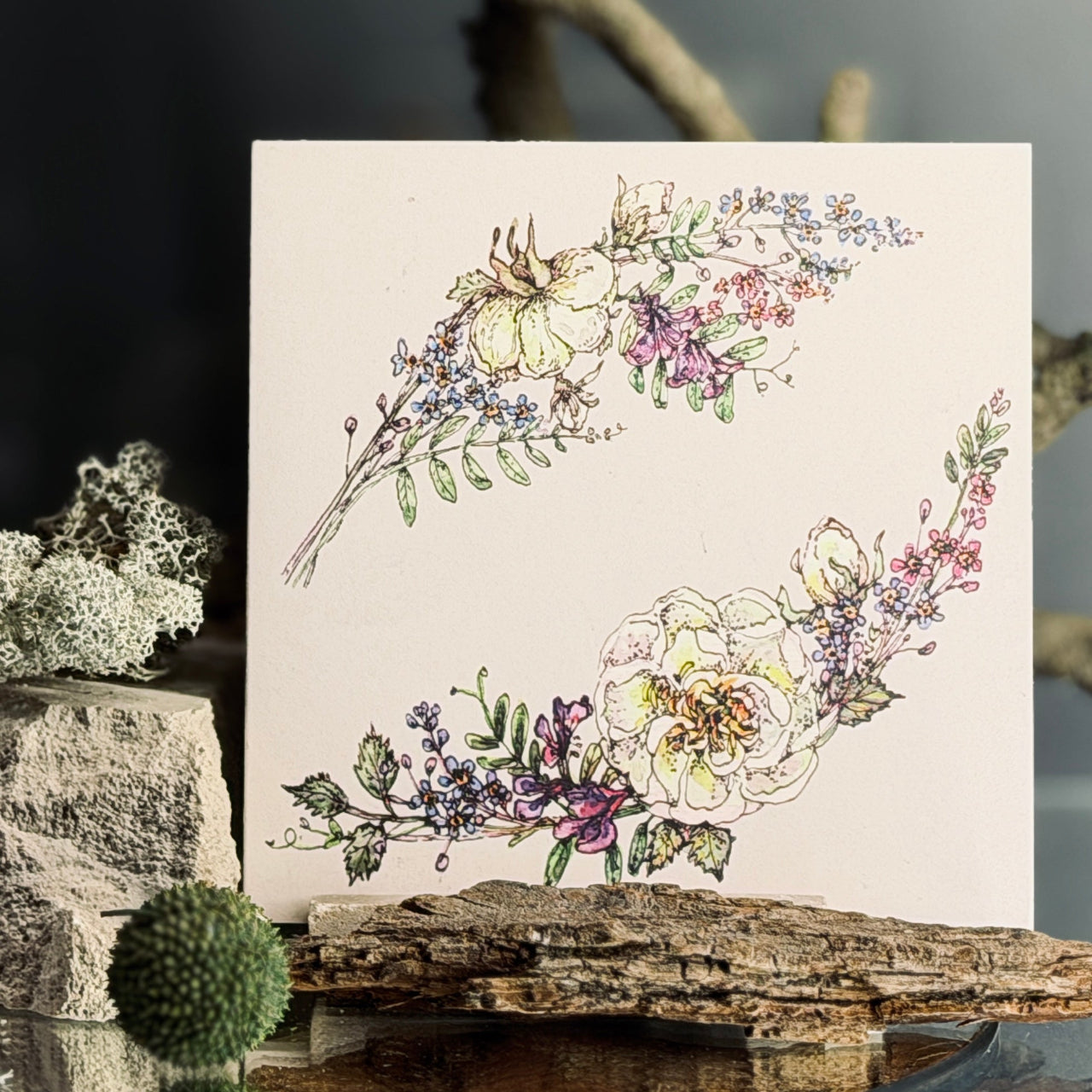 Apsveikuma kartītes ZIEDĒŠANA, atveramas