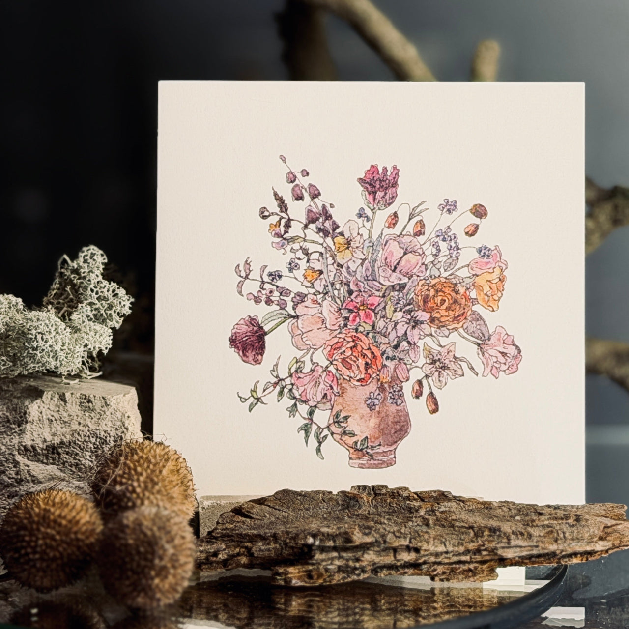 Apsveikuma kartītes ZIEDĒŠANA, atveramas