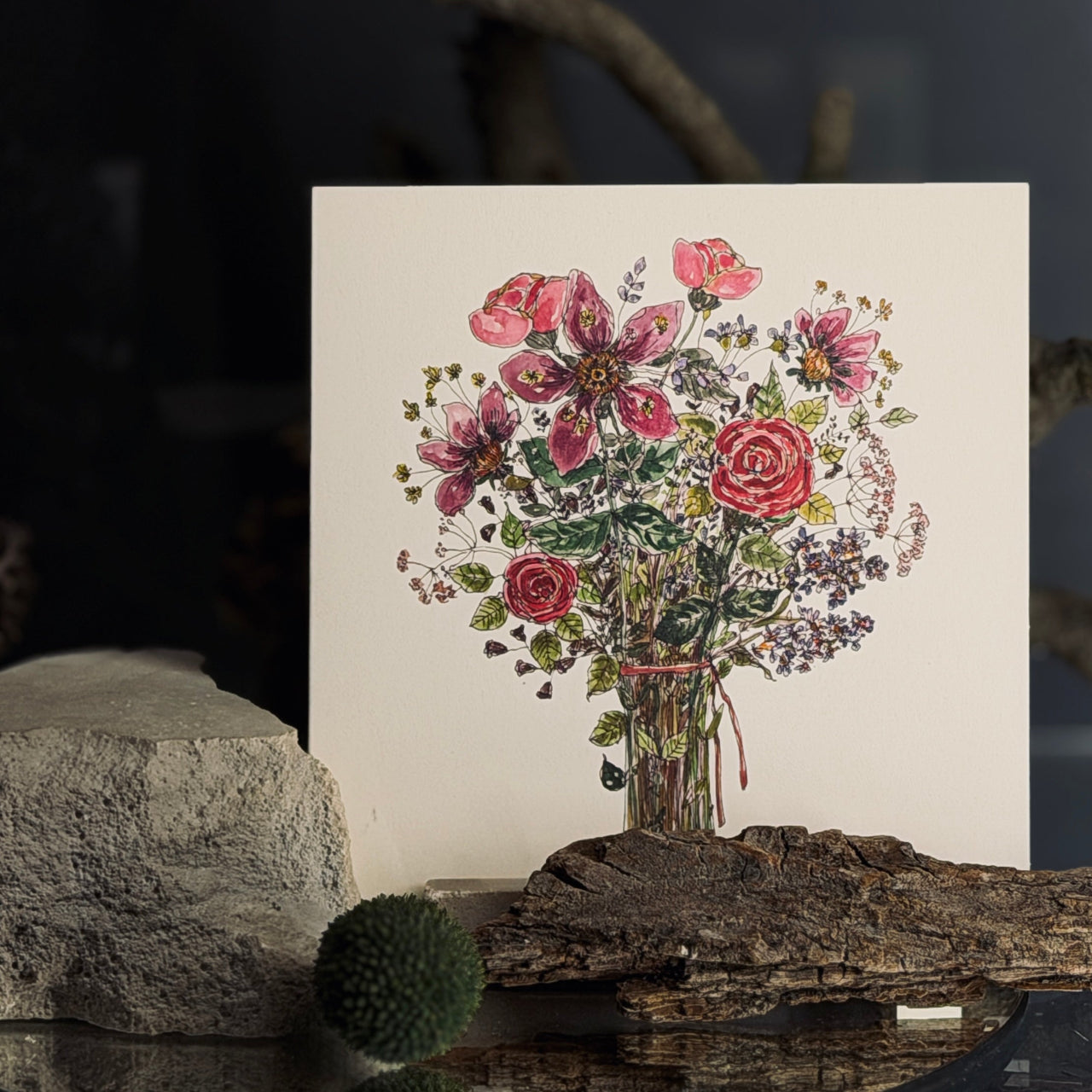 Apsveikuma kartītes ZIEDĒŠANA, atveramas