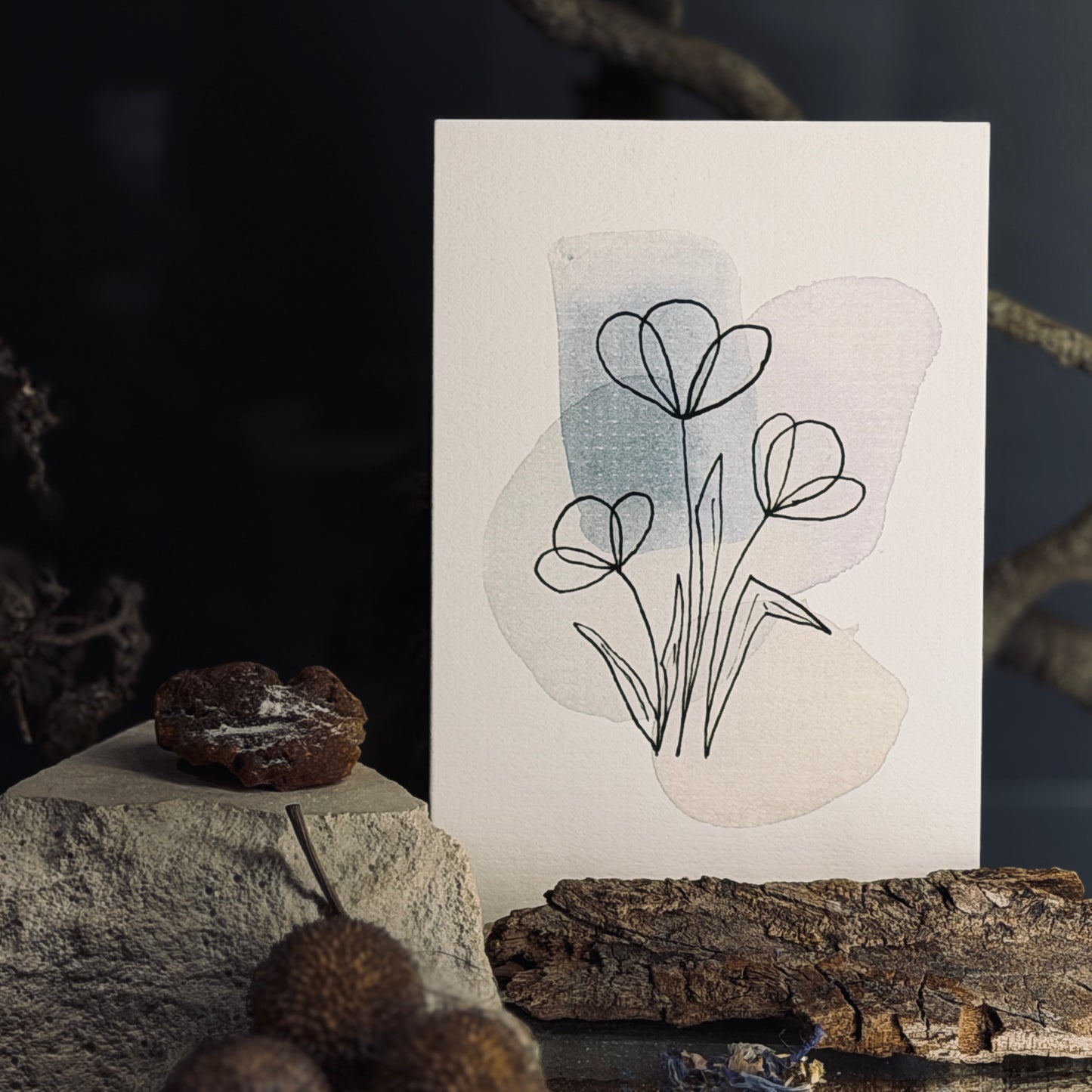 Apsveikuma kartītes ZIEDĒŠANA, atveramas