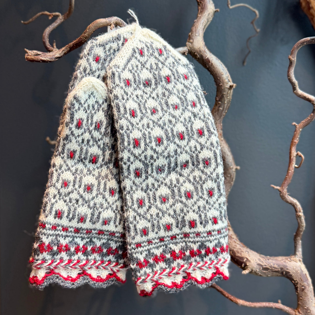 Adīti rakstaini vilnas dūraiņi RAKSTS