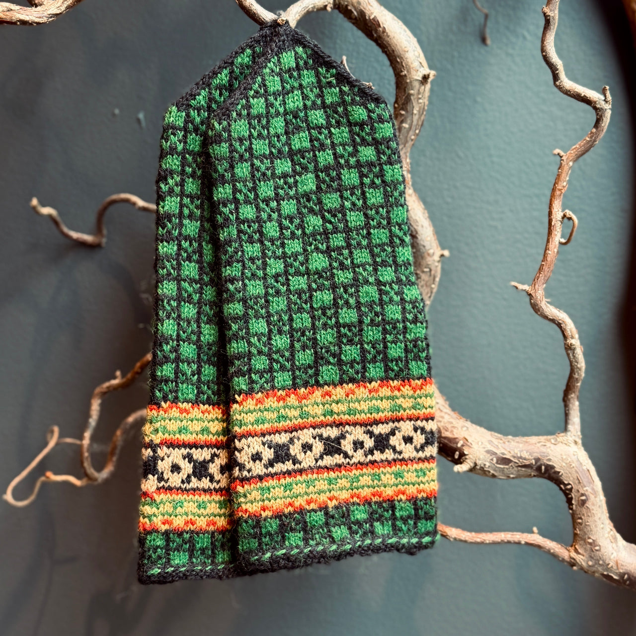 Adīti rakstaini vilnas dūraiņi RAKSTS