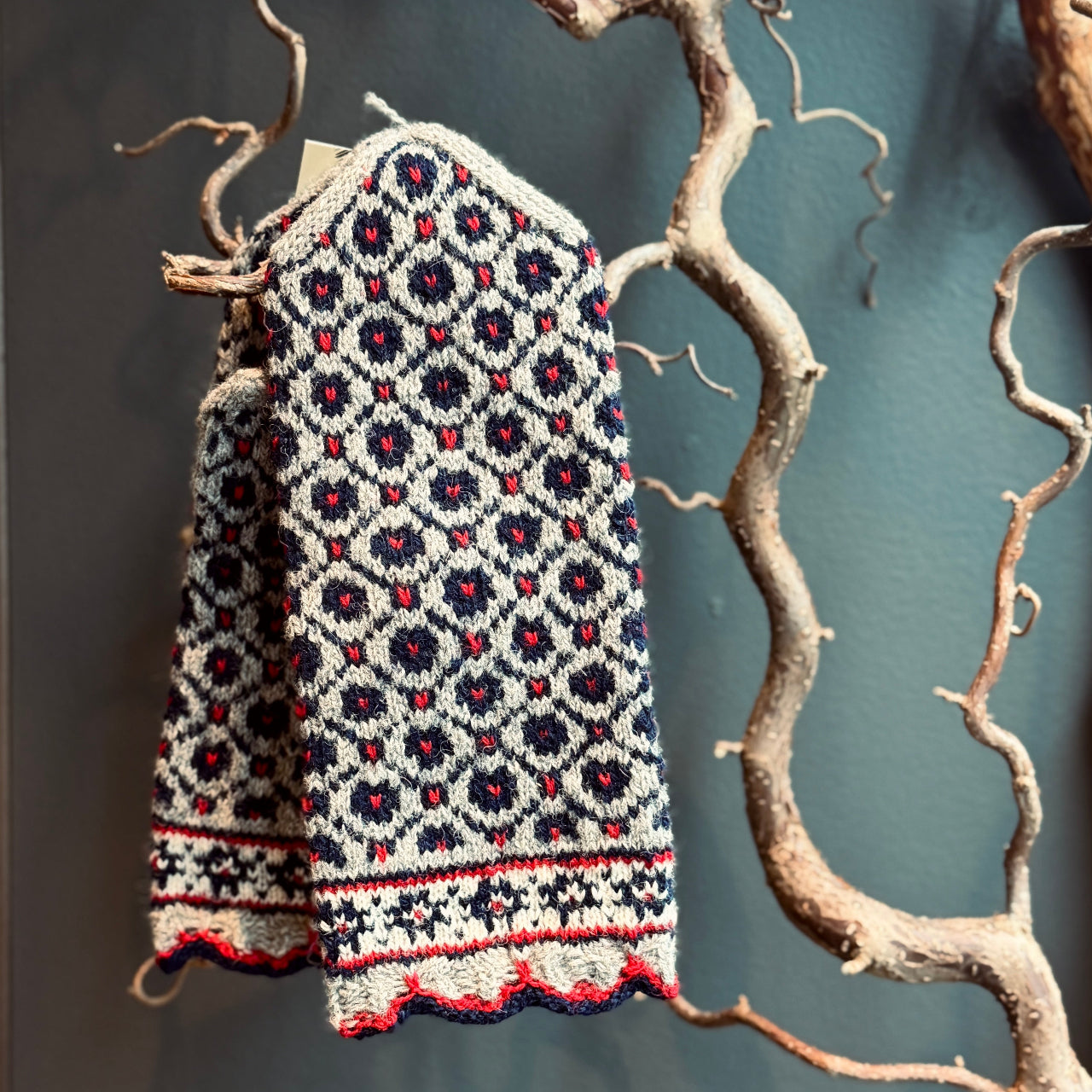 Adīti rakstaini vilnas dūraiņi RAKSTS